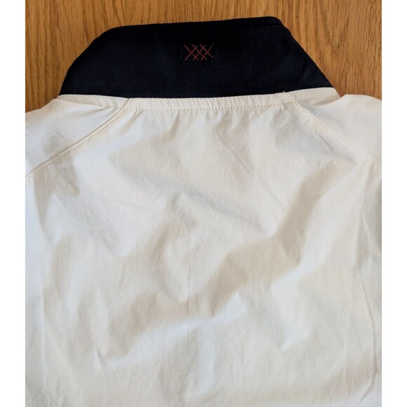 Rhone Mens Small 1/4 Zip Performance Pullover Blue White Mesh Lined Casual Logo - Picture 7 of 10